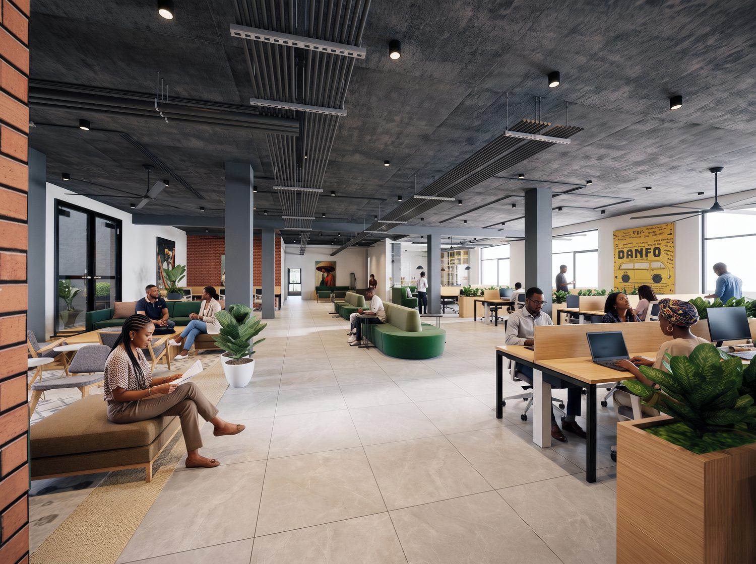 Co-working floor