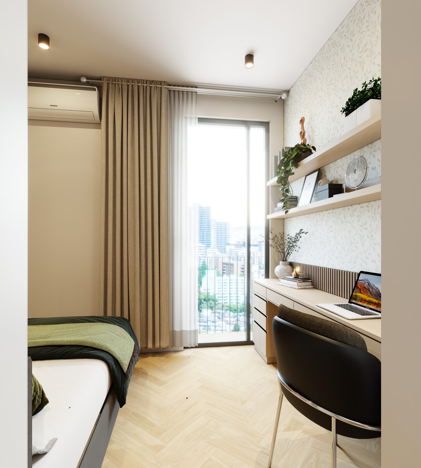 A residence window looking out over Yaba